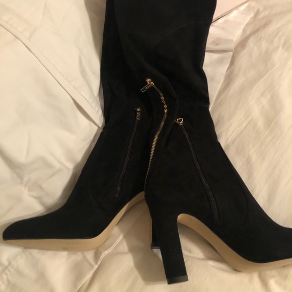 Faux suede high heel boots - Picture 1 of 4